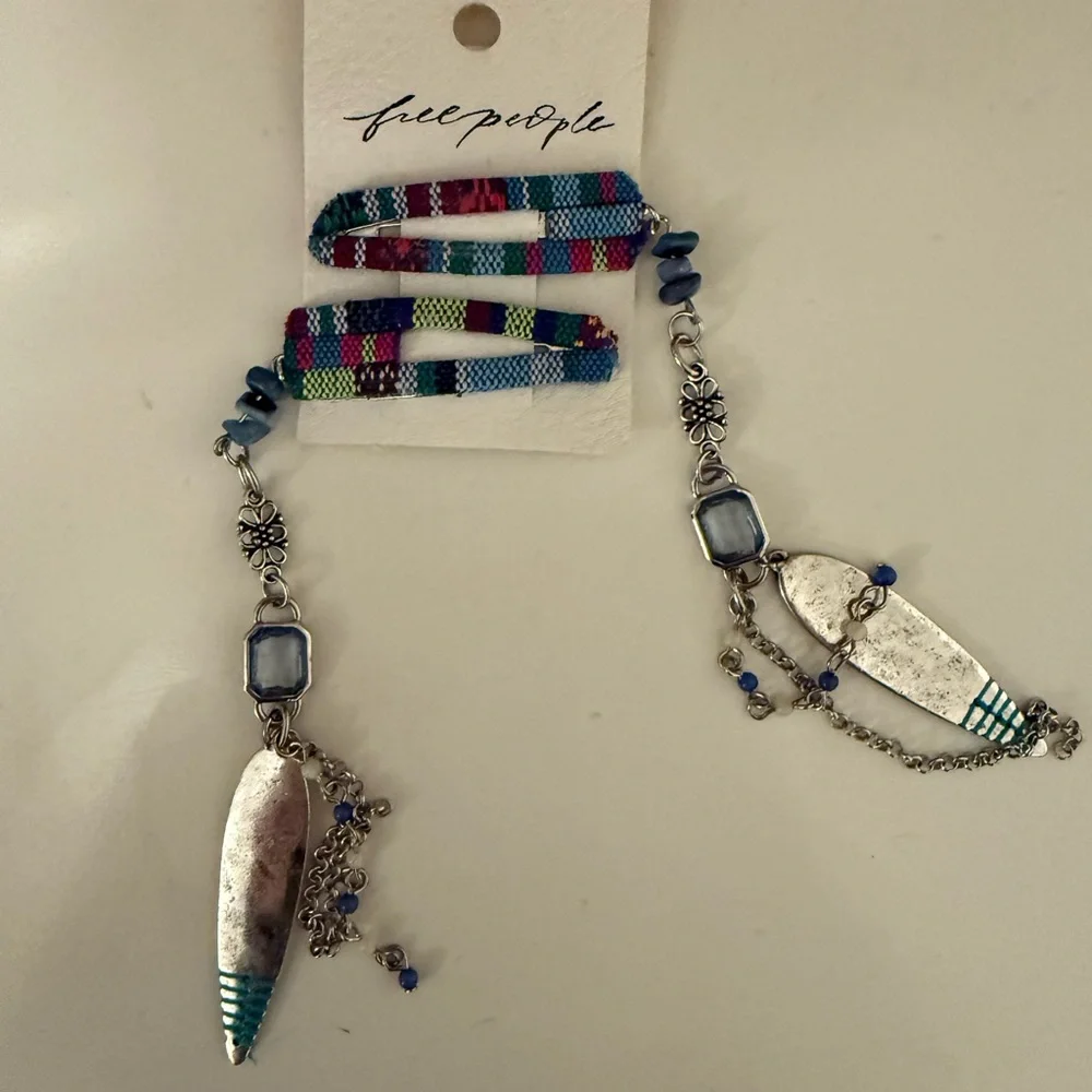 Free People Suzie Boho Beaded Hair Clips
